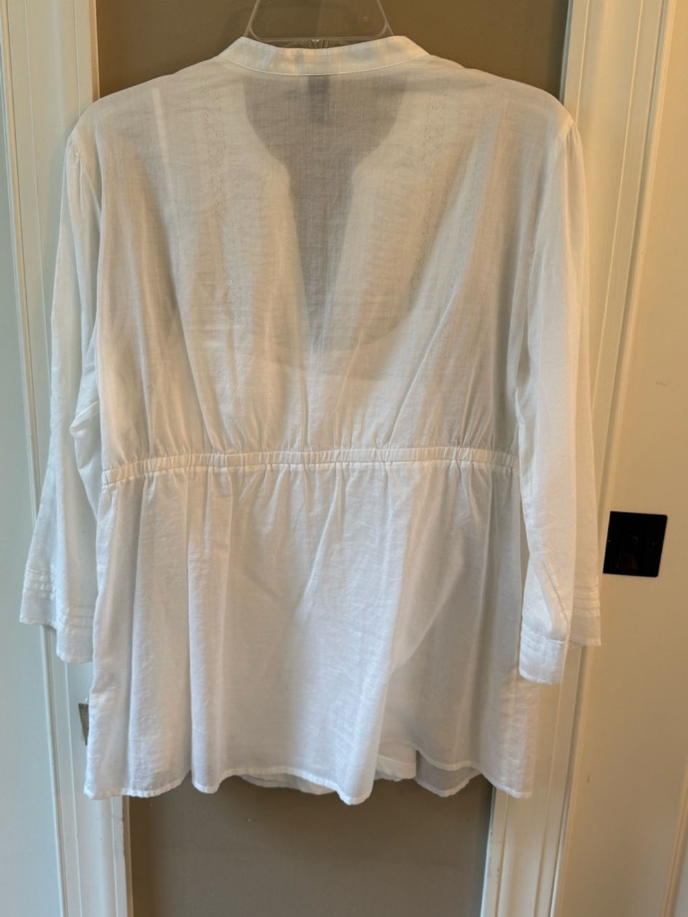 Sonoma Women’s White Cotton Button Front Blouse Size L NEW - Picture 5 of 14
